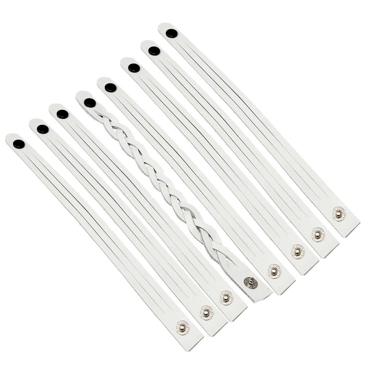 DIY Braided Leather Bracelets Kit – Mystery Braid 8 Pack, Easy Leather Bracelet Making for Craft Nights